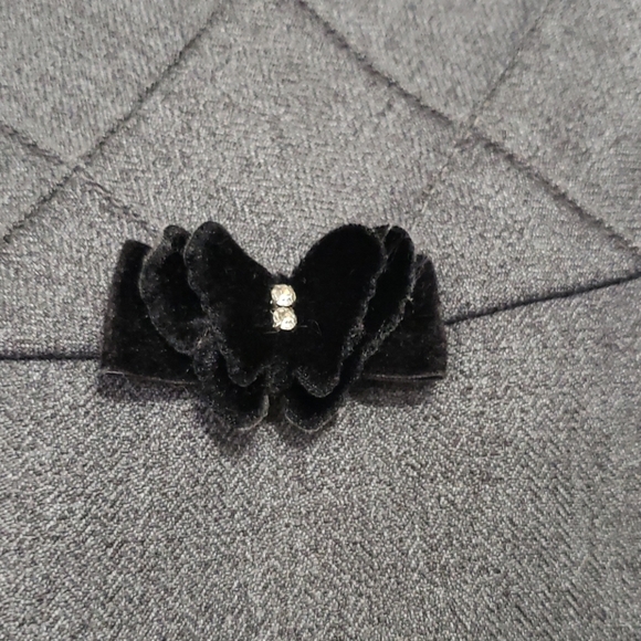 Girls Party Dress with Velveteen bows and collar - Picture 2 of 5